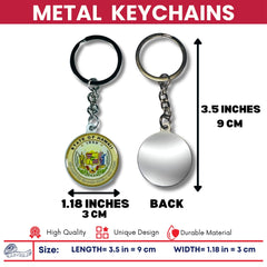 Metal Keychain - State Seal Hawaii - USA
