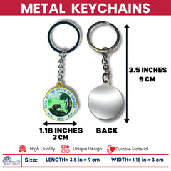 Metal Keychain - State Seal Indiana - USA