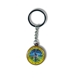 Metal Keychain - State Seal Iowa - USA