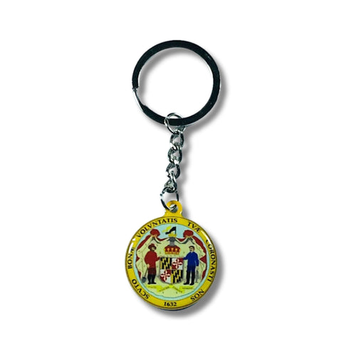 Metal Keychain - State Seal Maryland - USA