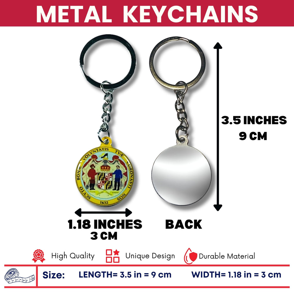 Metal Keychain - State Seal Maryland - USA