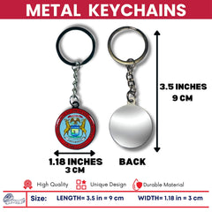 Metal Keychain - State Seal Michigan - USA