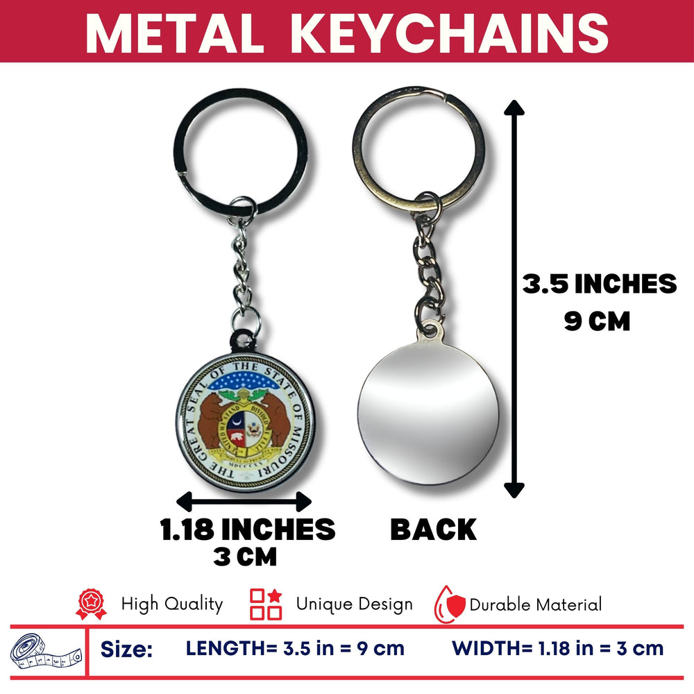 Metal Keychain - State Seal Missouri - USA