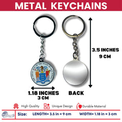 Metal Keychain - State Seal New Jersey - USA