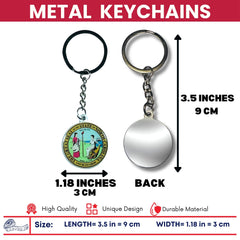 Metal Keychain - State Seal North Carolina - USA