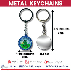 Metal Keychain - State Seal North Dakota - USA