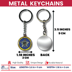 Metal Keychain - State Seal Oklahoma - USA