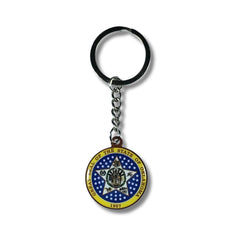 Metal Keychain - State Seal Oklahoma - USA
