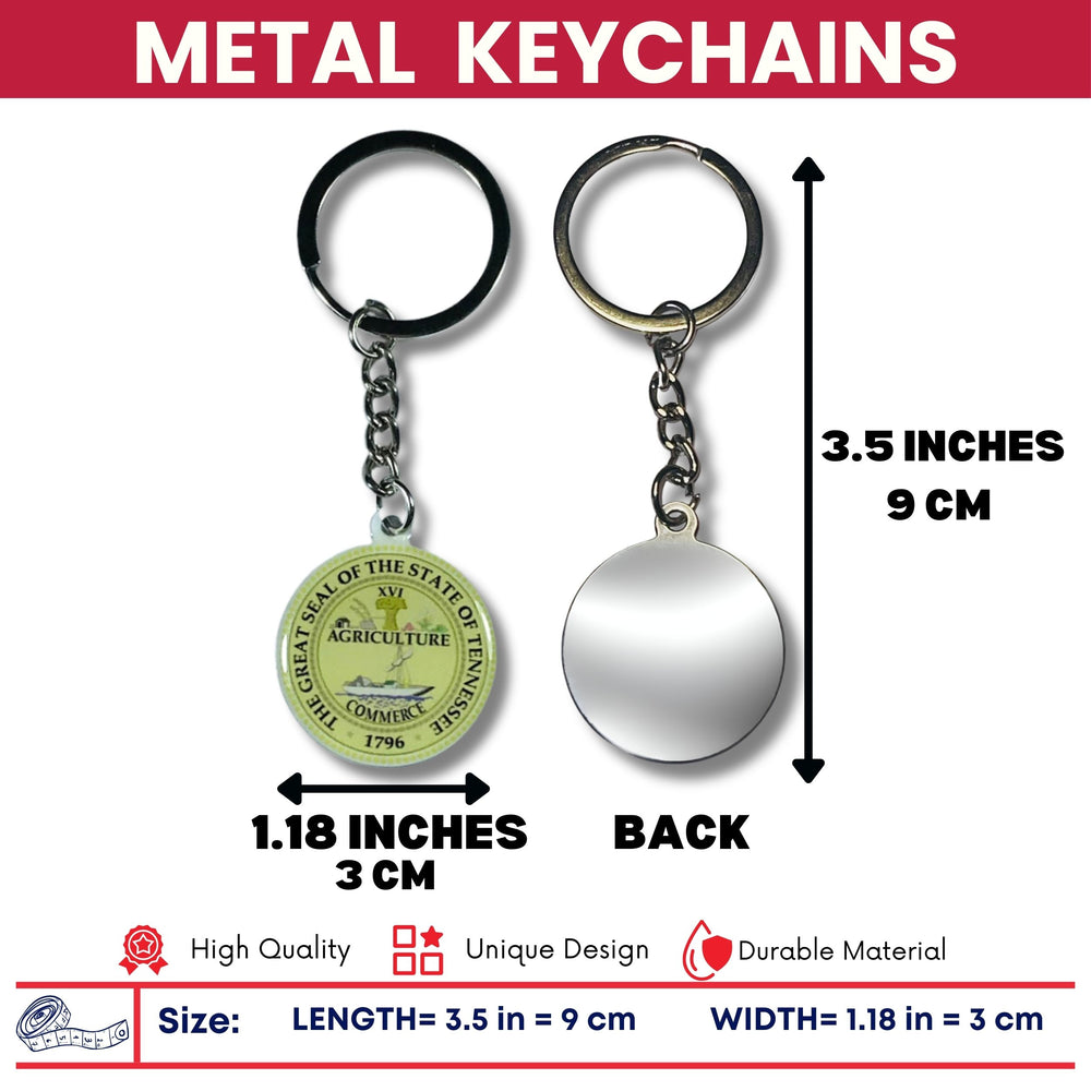 Metal Keychain - State Seal Tennessee - USA