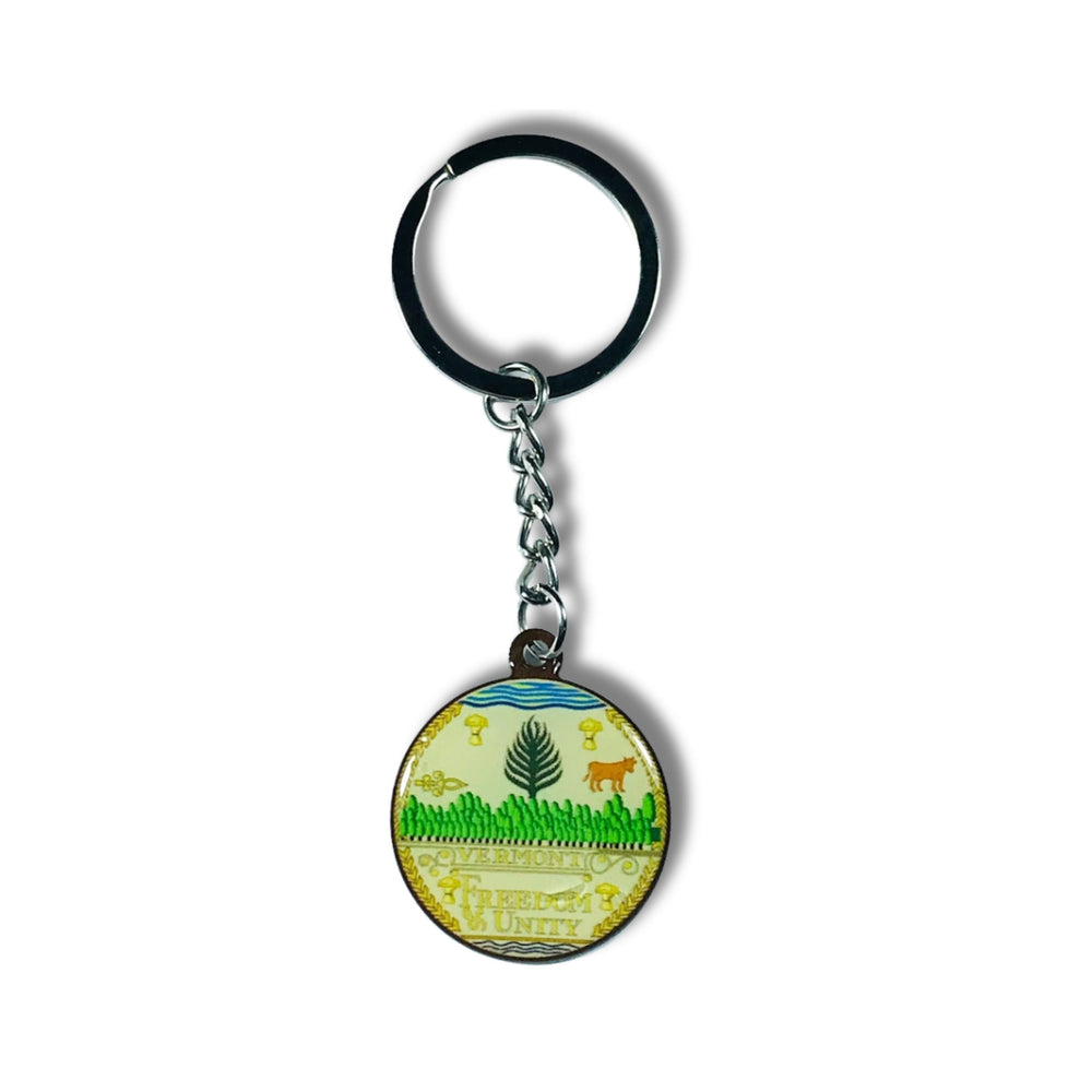 Metal Keychain - State Seal Vermont- USA