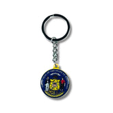 Metal Keychain - State Seal Wisconsin - USA