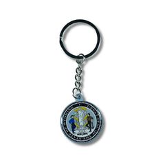 Metal Keychain - State Seal Wyoming - USA