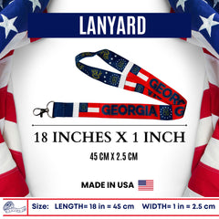Lanyard - State Flag Georgia - USA - L069