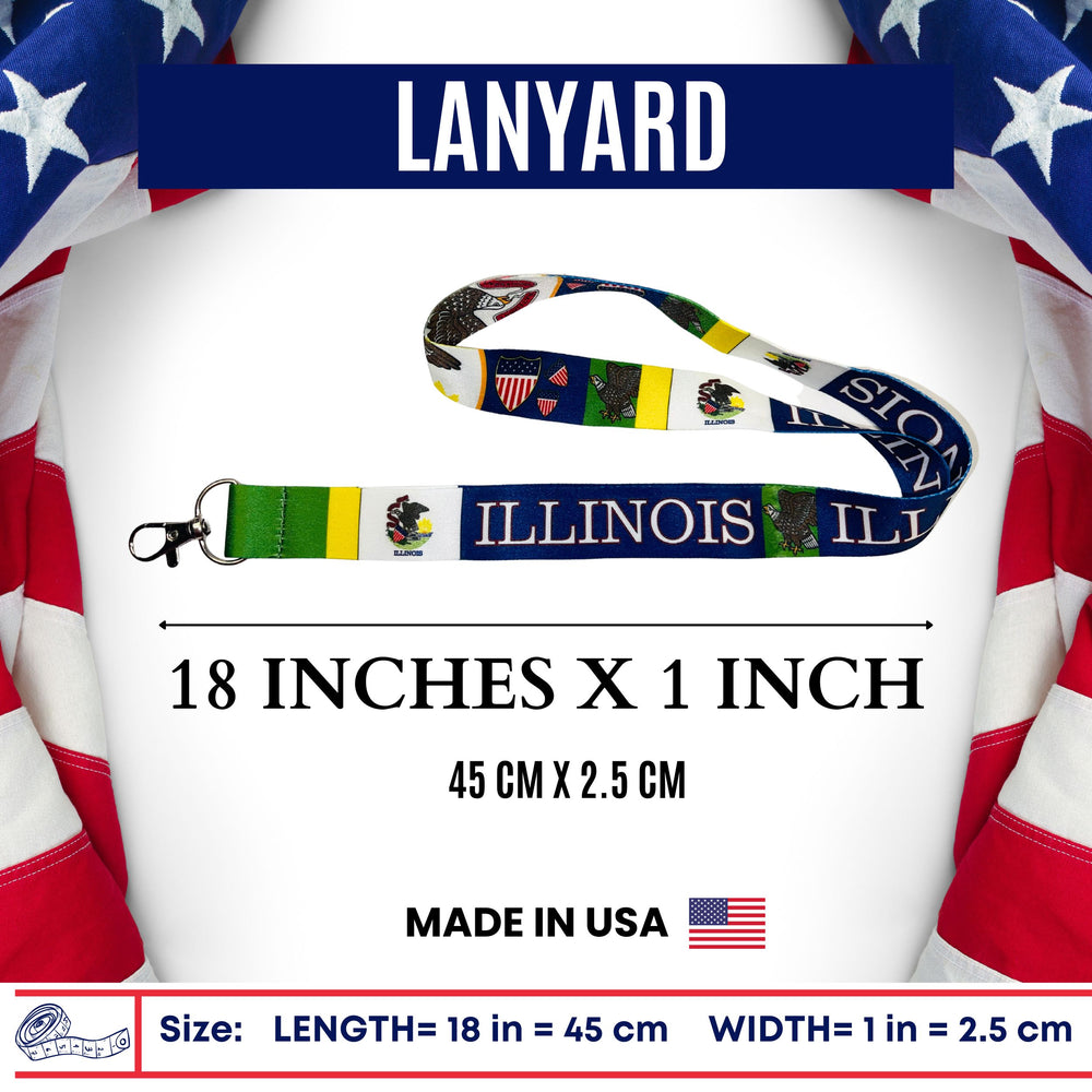 Lanyard - State Flag Illinois - USA - L072