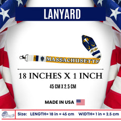 Lanyard - State Flag Massachusetts - USA - L091