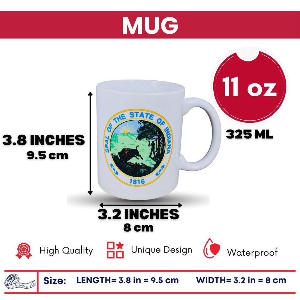 Mug - State Seal Indiana - USA
