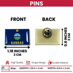 Pin - State Flag Kansas - USA
