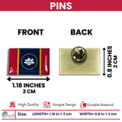 Pin - State Flag Mississippi - USA
