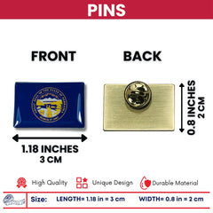Pin - State Flag Nebraska - USA