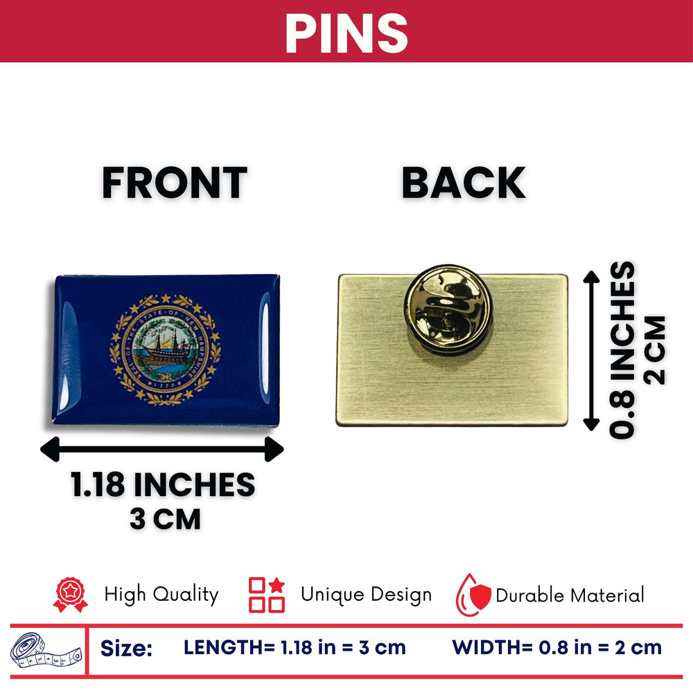 Pin - State Flag New Hampshire - USA