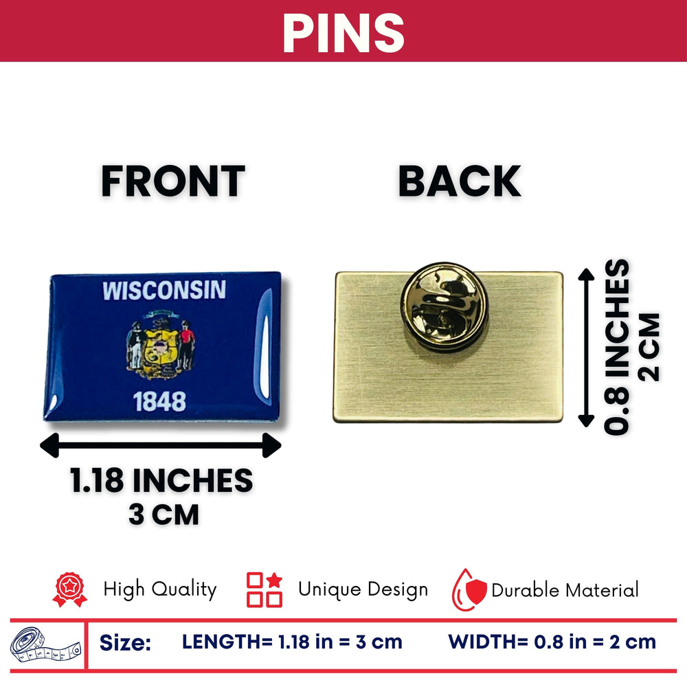 Pin - State Flag Wisconsin - USA
