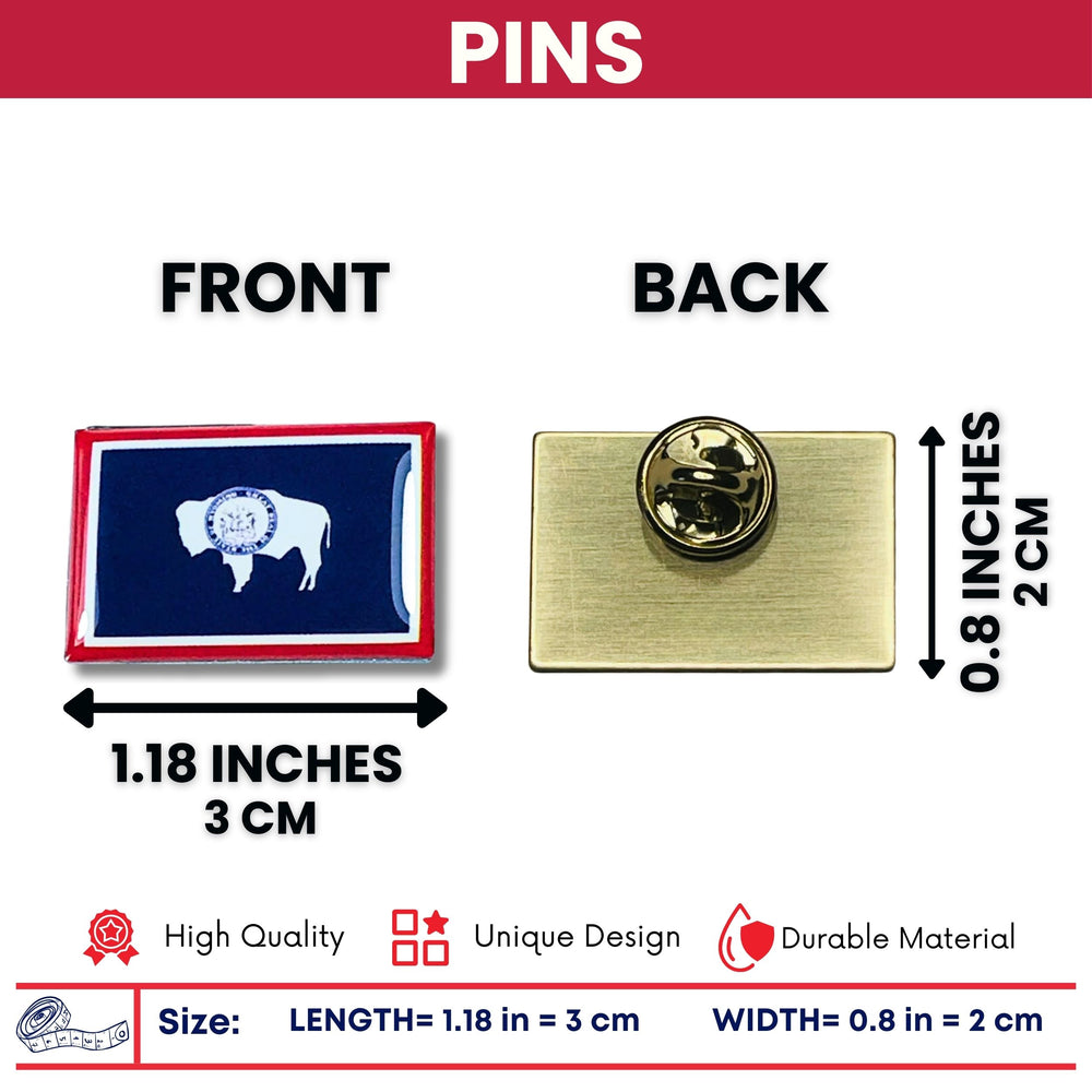 Pin - State Flag Wyoming - USA