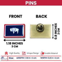 Pin - State Flag Wyoming - USA