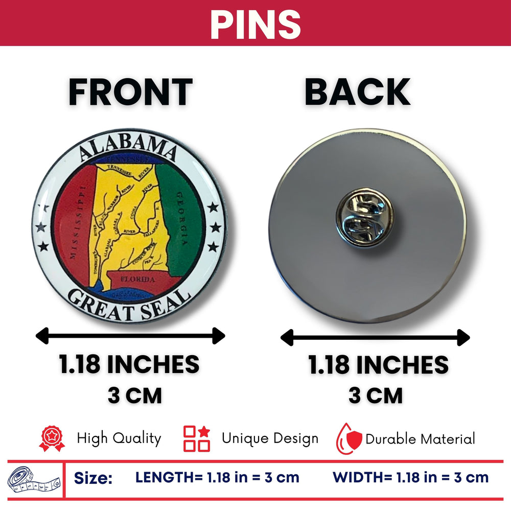 Pin - State Seal Alabama - USA