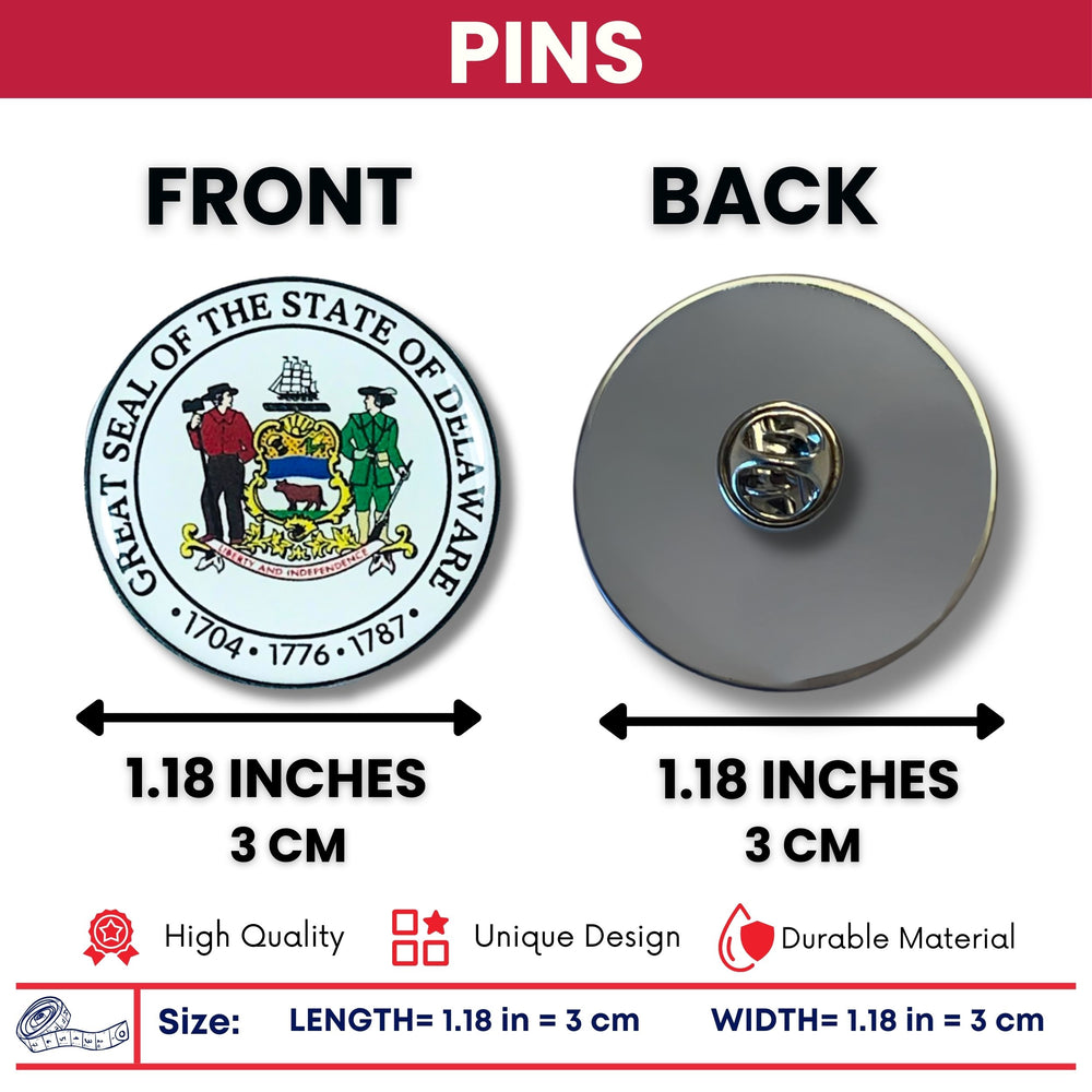 Pin - State Seal Delaware - USA