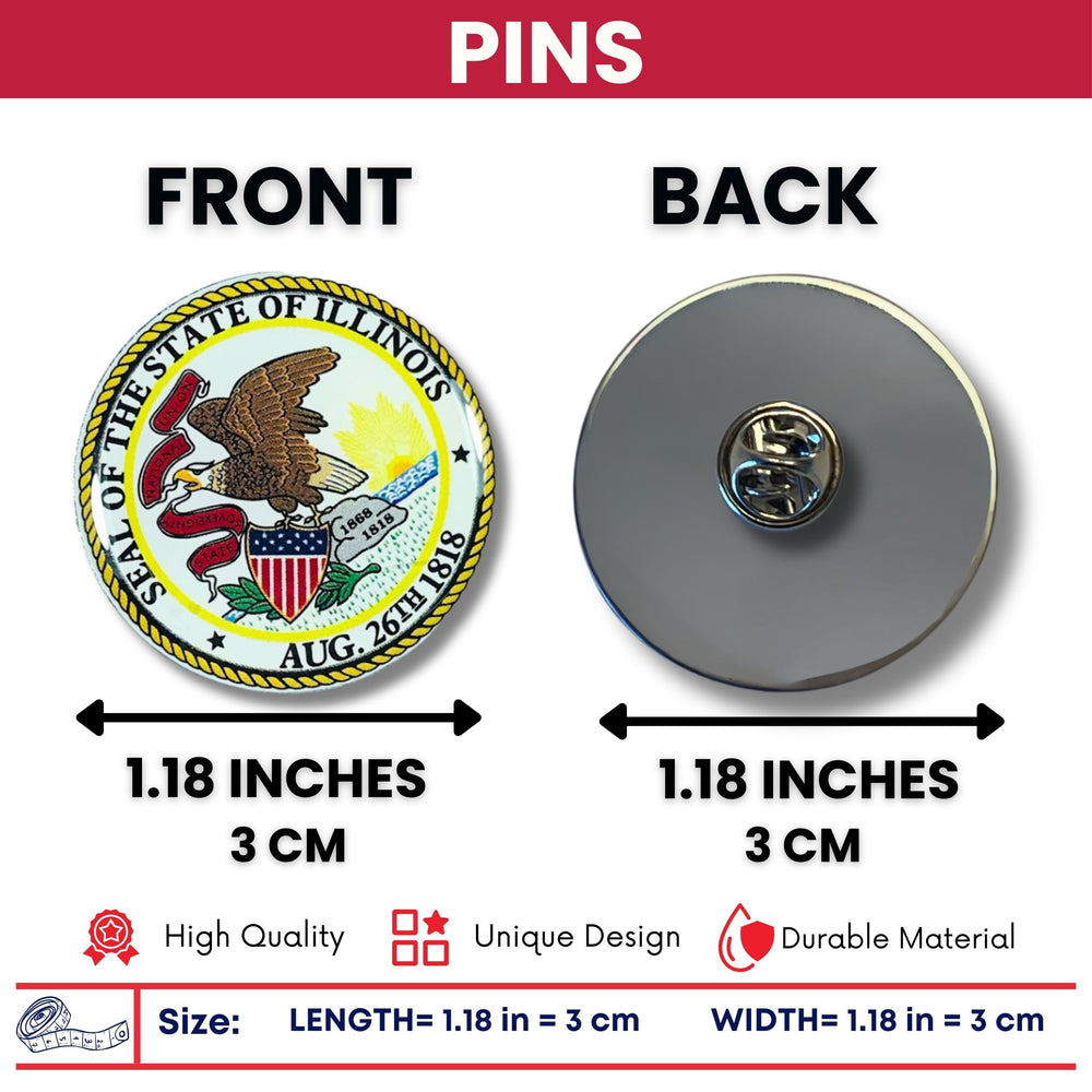 Pin - State Seal Illinois - USA