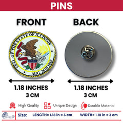 Pin - State Seal Illinois - USA