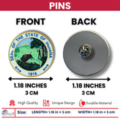 Pin - State Seal Indiana - USA