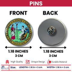 Pin - State Seal North Carolina - USA