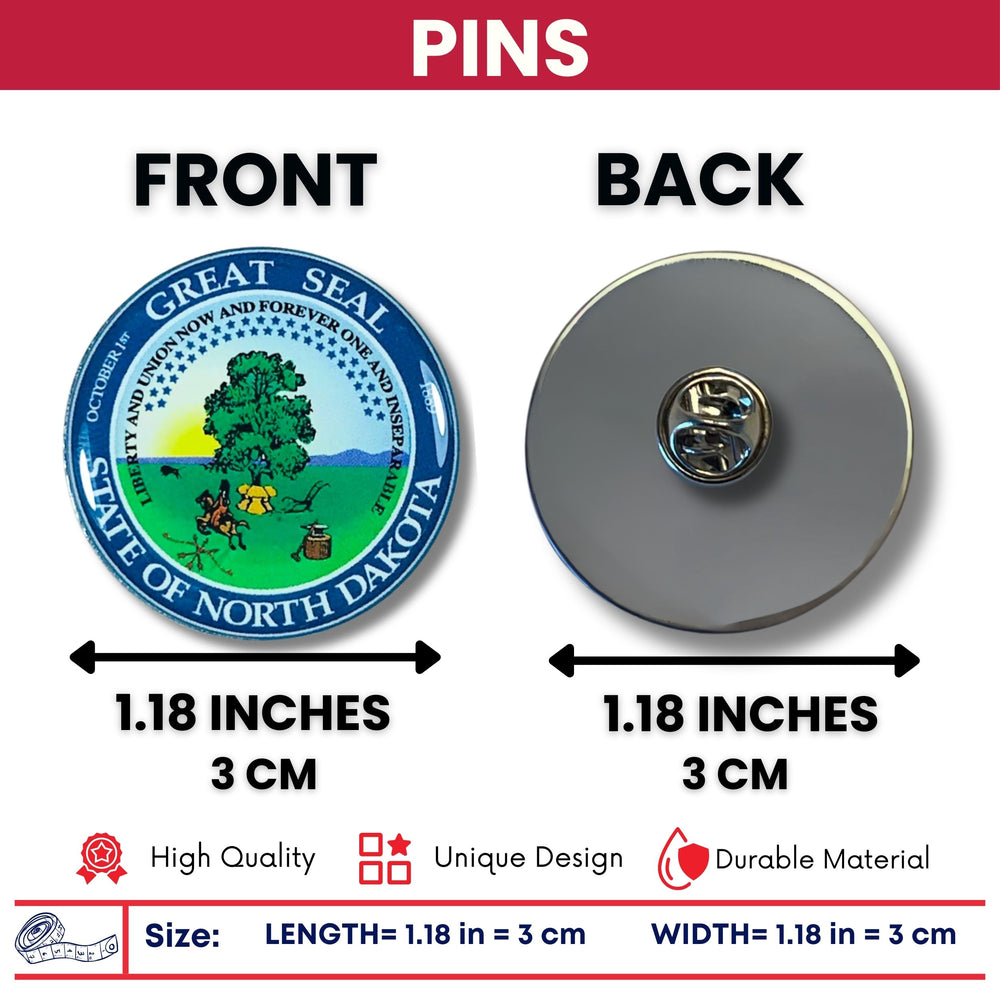 Pin - State Seal North Dakota - USA