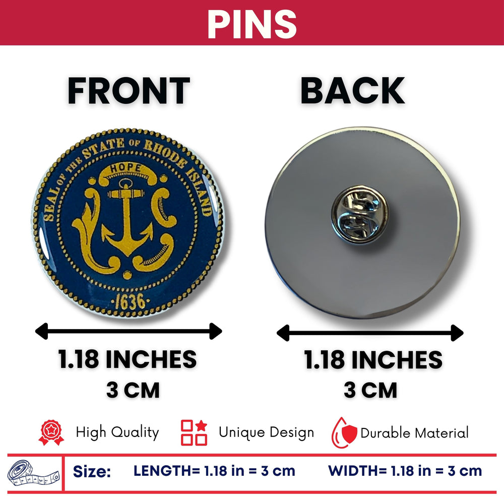 Pin - State Seal Rhode Island - USA