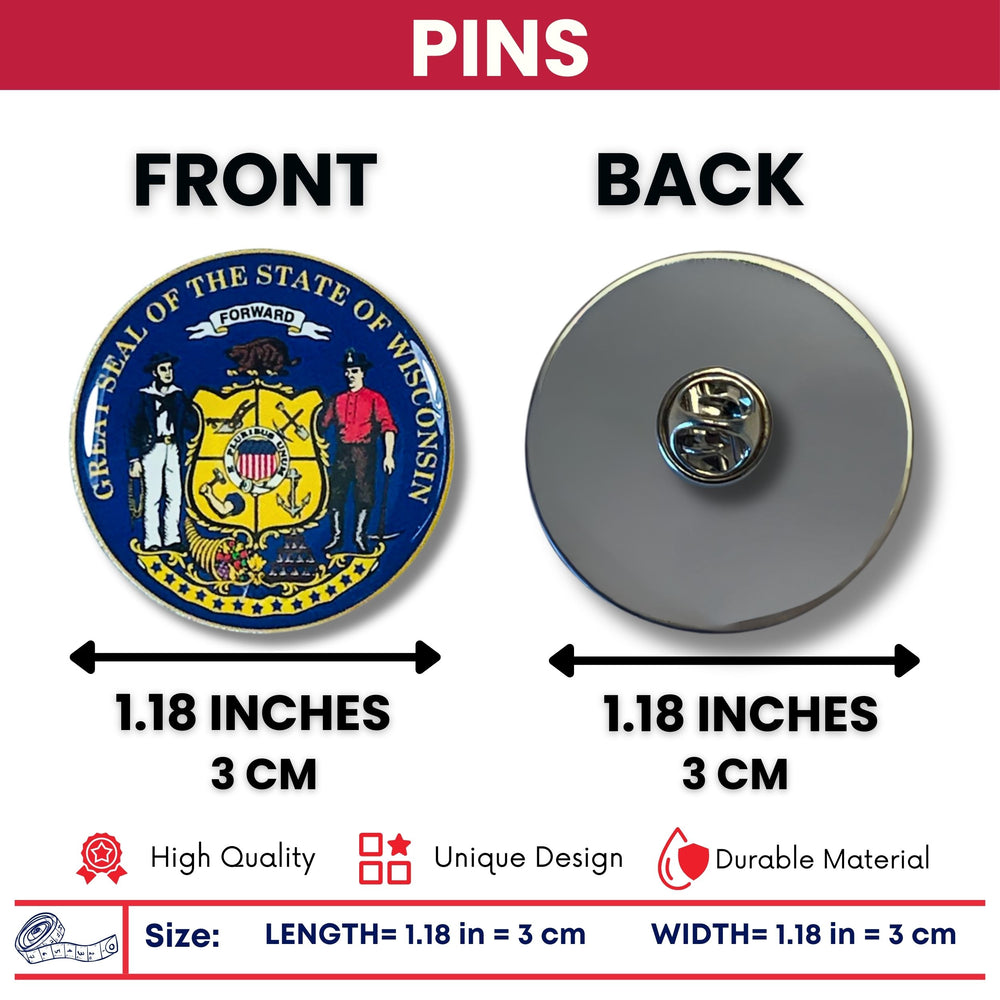 Pin - State Seal Wisconsin - USA