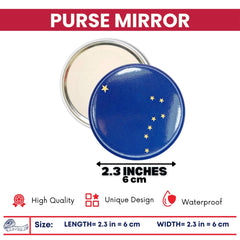 Purse Mirror - State Flag Alaska - USA