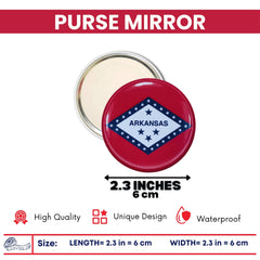 Purse Mirror - State Flag Arkansas - USA