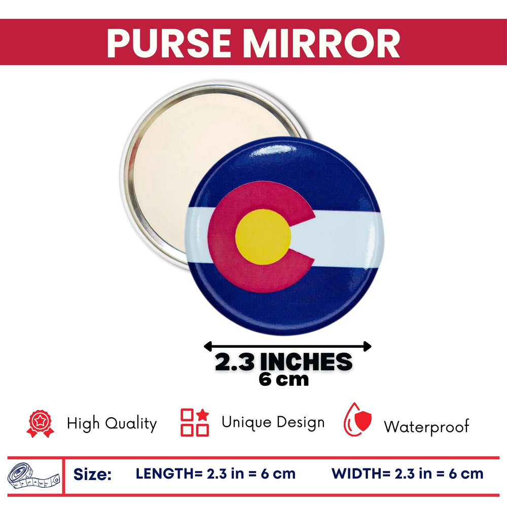 Purse Mirror - State Flag Colorado - USA