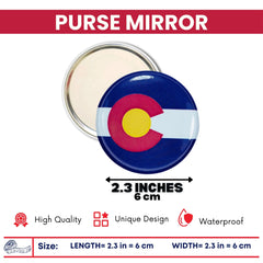Purse Mirror - State Flag Colorado - USA