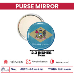 Purse Mirror - State Flag Delaware - USA