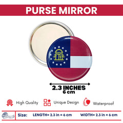 Purse Mirror - State Flag Georgia - USA