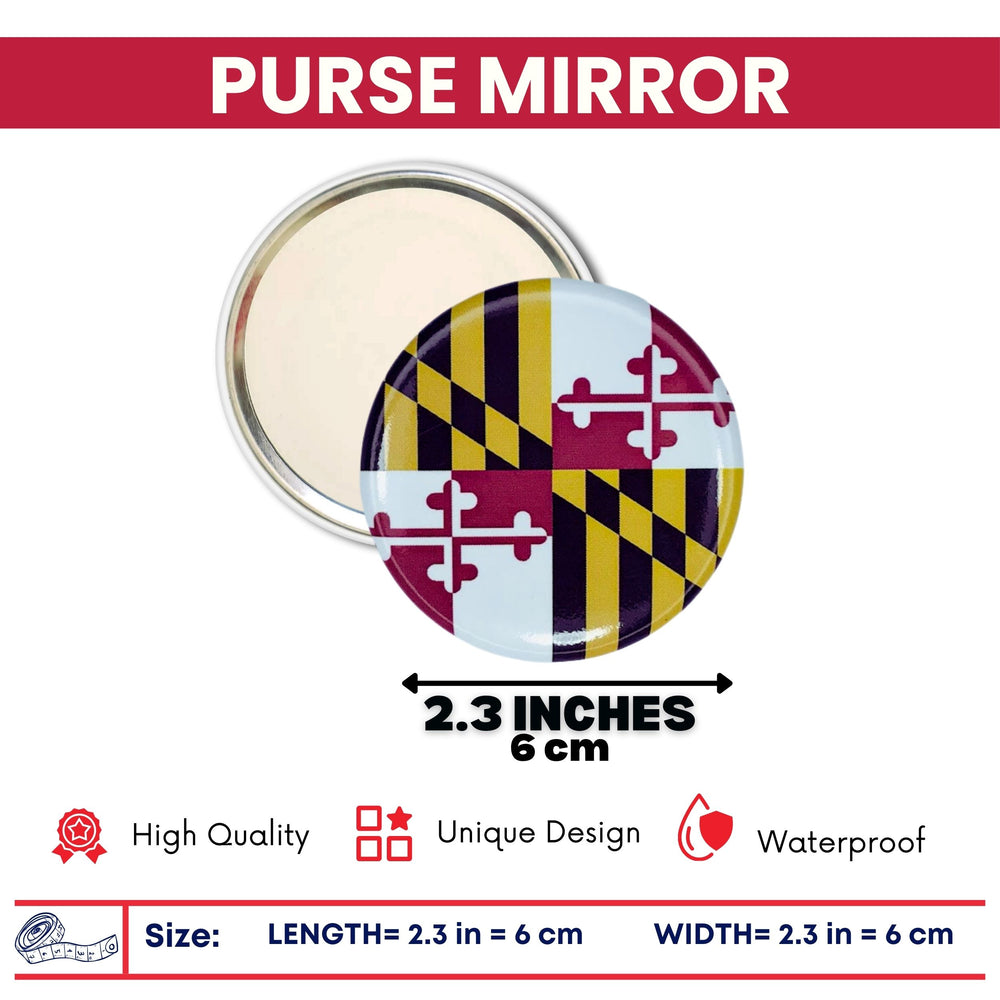 Purse Mirror - State Flag Maryland - USA