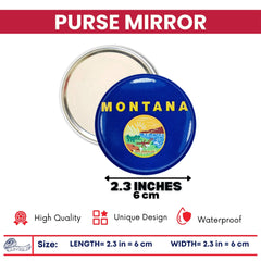 Purse Mirror - State Flag Montana - USA