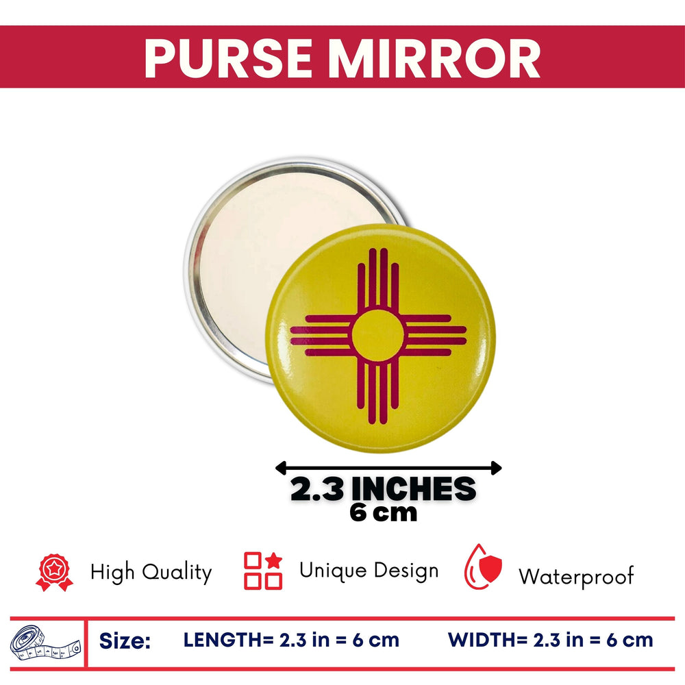 Purse Mirror - State Flag New Mexico - USA