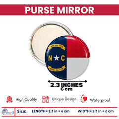 Purse Mirror - State Flag North Carolina - USA