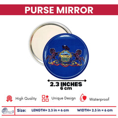 Purse Mirror - State Flag Pennsylvania - USA