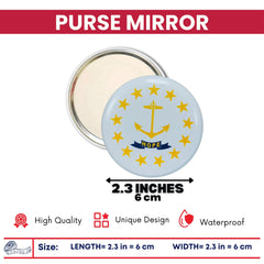 Purse Mirror - State Flag Rhode Island - USA