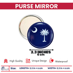 Purse Mirror - State Flag South Carolina - USA