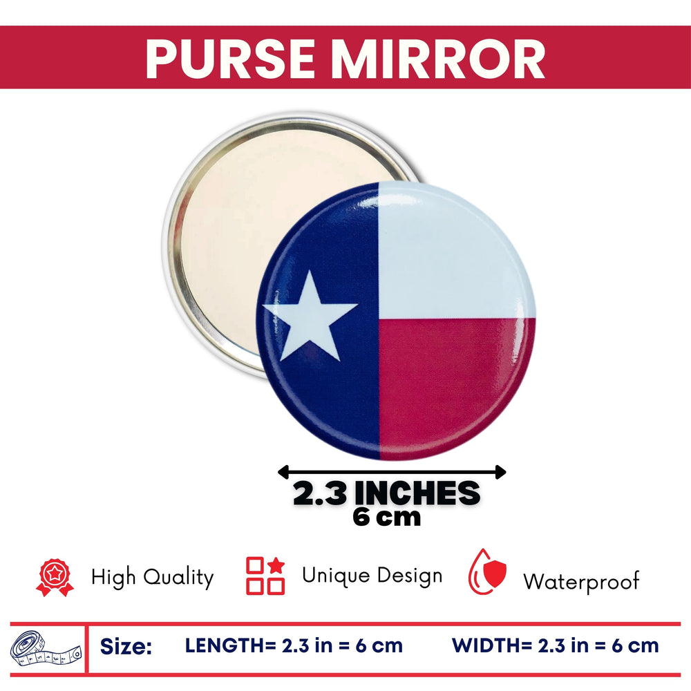 Purse Mirror - State Flag Texas - USA